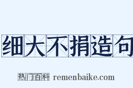 细大不捐造句是什么意思的图片